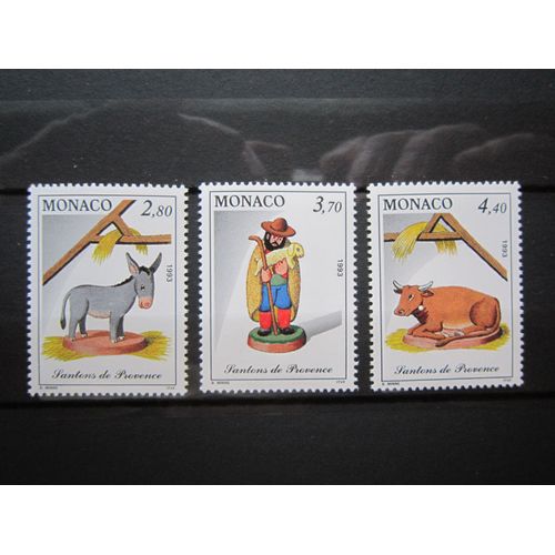 Monaco. Timbres N° 1912 A 1914 (1993). Noel. Santons De Provence (V).