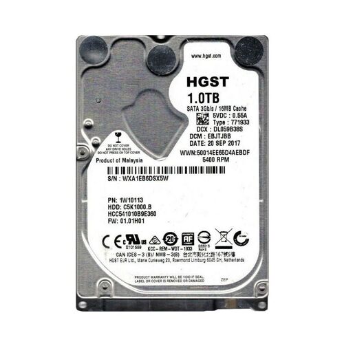 HGST 1 To CinemaStar C5K1000.B HCC541010B9E360 2.5" - SATA (SATA/300)