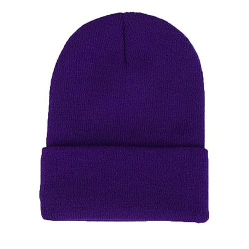 Adulte - Mauve - Bonnet Tricoté Fluorescent Pour Femme, Bonnet Chaud, Décontracté, Automne, Hiver