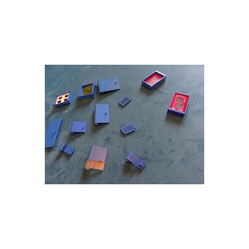 Lot de 12 pièces d'huisserie LEGO bleue