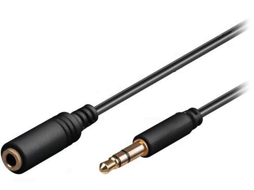 50cm 0.5 metres rallonge cable Jack 3.5mm male- femelle pour ecouteurs casque