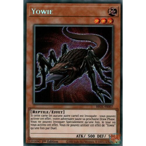 Yu Gi Oh Brol Fr007 Yowie Secrète Rare