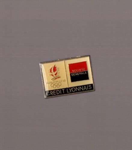 Pin's Credit Lyonnais - Société Générale  / Jeux Olympiques Albertville 1992 (Epoxy) 