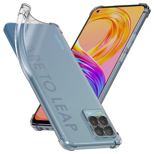 Ebeststar - Coque Pour Realme 8 Pro, Realme 8 (No 5g) Etui Silicone Slim Coins Rebords Renforcés, Antichoc, Transparent [Dimensions Precises Smartphone : 160.6 X 73.9 X 8.1/8.0 Mm, Écran 6.4'']