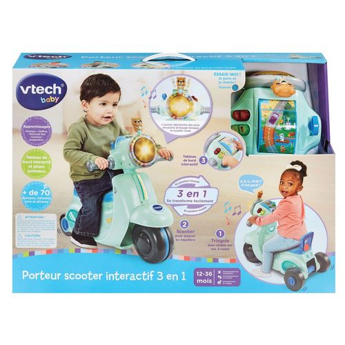 VTECH BABY PORTEUR SCOOTER INTERACTIF 3 EN 1