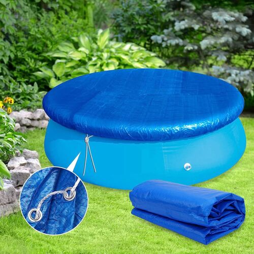 Bâche pour Piscine, Bâche de Protection pour Piscine Ronde, Durable Antipoussière Couverture de Piscine pour Piscines Hors Sol (366cm(12ft))