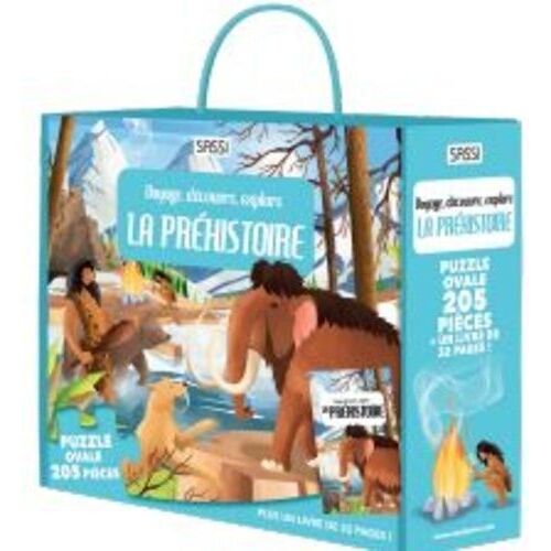 La Préhistoire - Avec Un Puzzle Ovale De 200 Pièces, 5 Silhouettes Et Un Livre