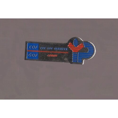 Pin's Edf Gdf Services Cergy (Argenté Signé Tosca) Longueur: 3,1 Cm