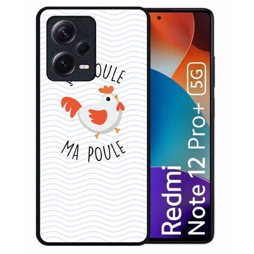 Coque pour redmi note 12 pro+ - a roule ma poule - silicone - noir