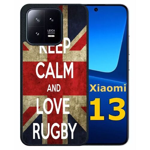 Coque pour xiaomi 13 - rugby england - silicone - noir