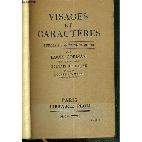 Visages Et Caracteres - Etudes De Physiognonomie