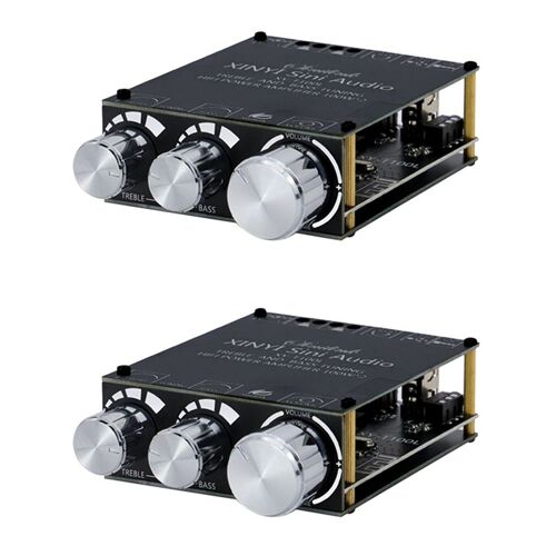 2X Bluetooth 5.0 100W + 100W Puissance Subwoofer Amplificateur Conseil 2.1 Canal Classe D Accueil Audio Stéréo Égaliseur Amp XY-T100L