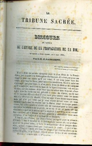Discours En Faveur De L'oeuvre De La Propagation De La Foi / Dsicours Sur La Présence Réelle A L'occasion De L'adoration Perpétuelle / .