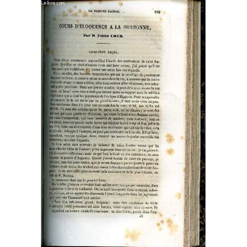 Cours D'éloquence A La Sorbonne : 5e Leçon / Sermon Sur Les Combats Et Triomphes De L'eglise / Sermon Pour Le Jour De La Commemoration Des Morts/ Discours Dur L'apostolat/ E Dominicale : ...