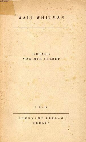 Gesang Von Mir Selbst