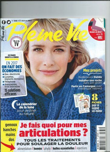 Pleine Vie 02/2017 Dalida, Kim Basinger, Frédérique Hébrard Et Catherine Velle, Julien Courbet