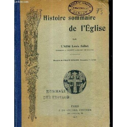 Histoire Sommaire De L'eglise.