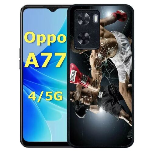 Coque pour oppo a77 4g/5g - boxe everlast - silicone - noir