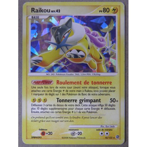 Pokemon - Raikou Niv.42 - 16/132 - Rare Holo