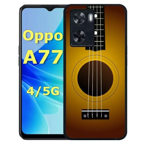 Coque pour oppo a77 4g/5g - guitare - silicone - noir