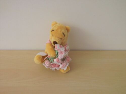 Doudou Peluche Winnie L'ourson Bouquet De Fleurs Disney
