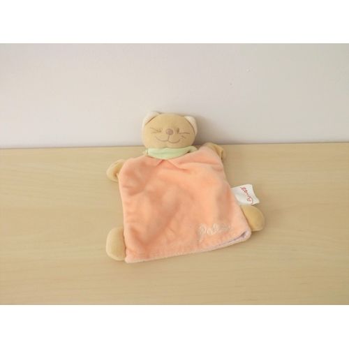 Doudou Marionnette Chat Patou Saumon Bengy