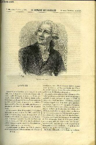 La Semaine Des Familles 10eme Annee N°10 - Lavoisier, La Canne A La Main, La Thebes Antique,