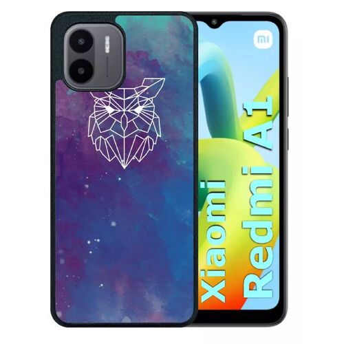 Coque pour redmi a1 - hyper animals space chouette - silicone - noir