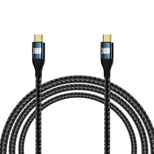 Câble de charge rapide PD3.1 240W Type C USB-C Type C 2.0 Isabel 2 5A Ordinateur portable Téléphone portable Câble de charge super rapide (1m)