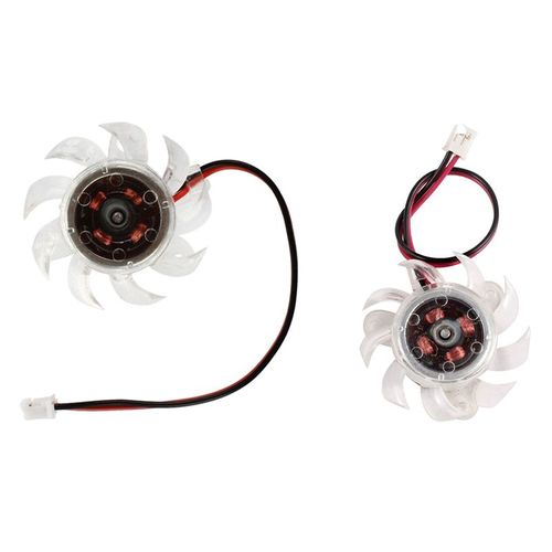 Mini Ventilateur De Refroidissement En Plastique Transparent Vga, Dissipateur Thermique, Refroidisseur De Carte Graphique, Dc 12v, 35mm, 1 Pc