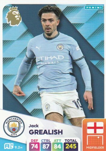 Carte Football Panini - Adrenalyn Xl Foot 2025 - Premirer League - N° 235 - Jack Grealish - Manchester City