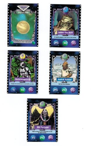 Lot De 5 Cartes Star Wars Bn Le Defi Du Jedi (1996) 