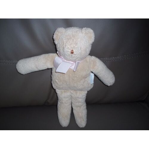 Ours Beige Trousselier 32 Cm Noeud Rose