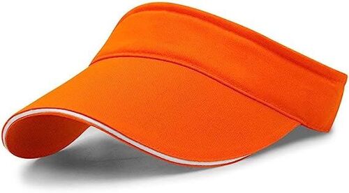 Casquette Visière Anti Uv Femme Casquette Visière Homme Pare-Soleil Anti-Sun Beach Visor,Orange