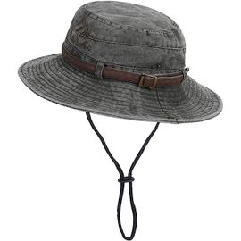 Chapeau De Soleil Hommes Pliable Safari Chapeau Anti Uv Extérieur Alpinisme Voyage Chapeau Pêcheur Cap Seau Chapeau?Militaire Vert