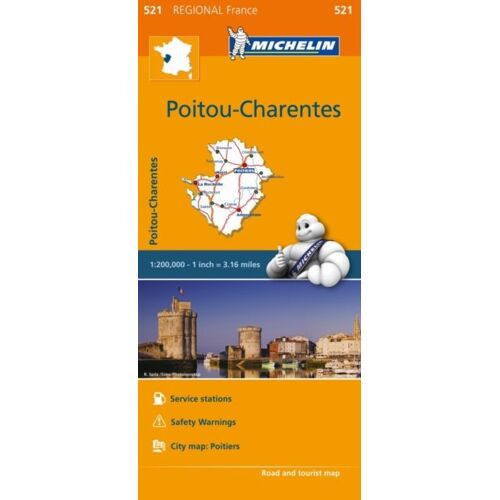Michelin Regional Maps: France: Poitou-Charentes Map 521