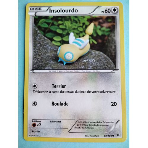 Carte Pokémon N° 206 Insolourdo