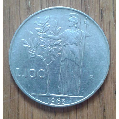 Pièce 100 Lires 1963 Repubblica Italiana Pièce N°1119