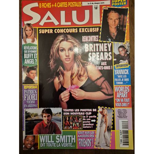 Salut N63 Mai2000 Magazine Revue Avec Britney Spears/Christina Aguilera/Patrick Fiori/Friends/Buffy & Angel/Worlds Apart/Yannick/Will Smith/Sko/Hélène Ségara/Leyla Doriane/Chayanne