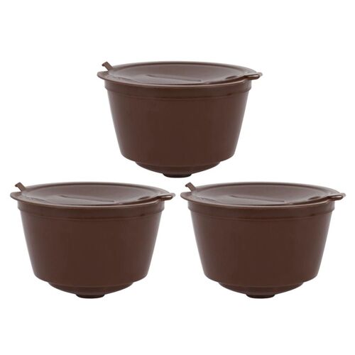 De Recharge Réutilisable Non Toxique Et Résistante à La Chaleur Triple Safe Capsules De Café Rechargeables Pour Moulin à Café De 8 G 2,13 X 1, marron