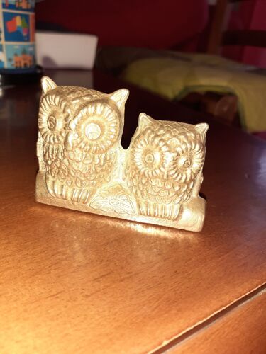 chouette figurine en laiton