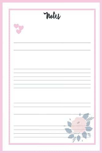 Notebook - Blush Note: Journal _6in X 9in X 114 Pages White Paper Blank Journal With Black Cover Perfect Size