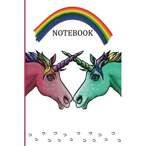 Notebook: 2 Unicorns And A Rainbow (Animal Journals)