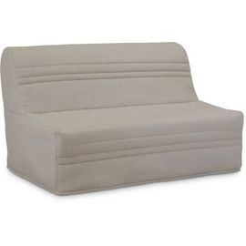 Banquette Bz Joe - Tissu Beige - 3 Places - L 143 X P 97 Cm - Couchage 140 X 190 Cm
