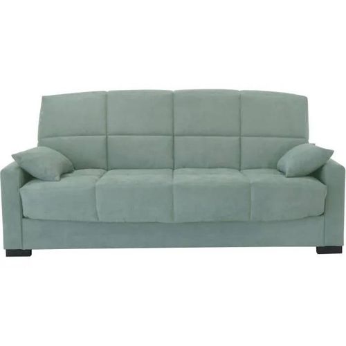 Clic Clac 3 Places Megan 14 - Tissu Soro Vert Amande - Avec Accoudoirs - Couchage 130x190 Cm - L223 X P96 X H103 Cm
