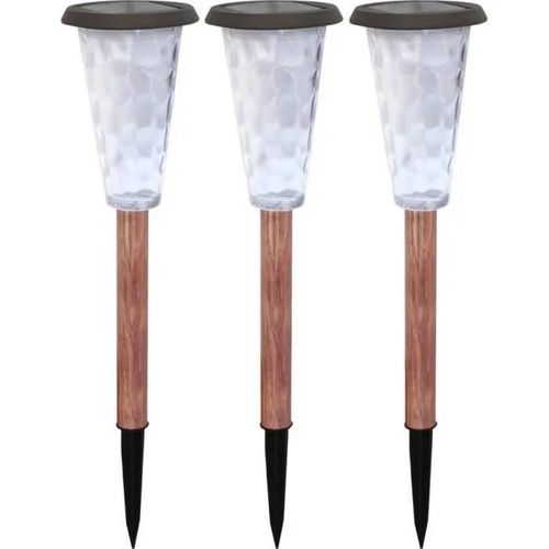 Lot De 3 Balises Solaires - Canopo - 20 Lumens - Beige