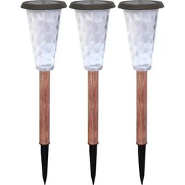 Lot De 3 Balises Solaires - Canopo - 20 Lumens - Beige