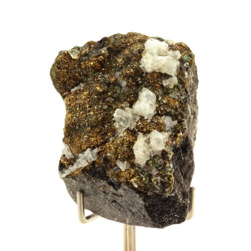 Chalcopyrite + Calcite. 272.30 Ct. Anduze, Gard, France.