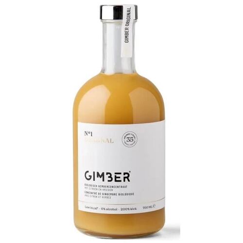 Gimber - N°1 - Original - Concentré De Gingembre Biologique Avec Citron Et Herbes - 700ml