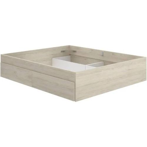 Structure de lit - LAGO - 140 x 190 cm - 4 tiroirs - Chêne